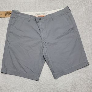 Dockers Flat Front Shorts‎ Straight Fit Men's Size 40 Gray NWT
